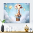thumbnail image 1 of Designart "Adorable Giraffe in a Nursery I" Animals Giraffe Metal Wall Decor, 1 of 5