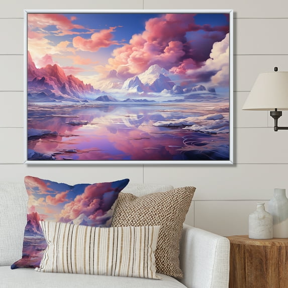 Designart "Adorable Scenic Clouds III" Clouds Floater Framed Wall Art Prints
