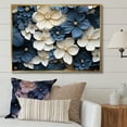 thumbnail image 1 of Designart "Adorned Violets In Blue And White" Violets Floater Framed Canvas Prints, 1 of 5
