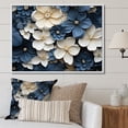thumbnail image 1 of Designart "Adorned Violets In Blue And White" Violets Floater Framed Canvas Prints, 1 of 5