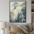 thumbnail image 1 of Designart "Adventure Scene: Waterfall in Gold & Grey" Waterfall Floater Framed Canvas Prints, 1 of 5