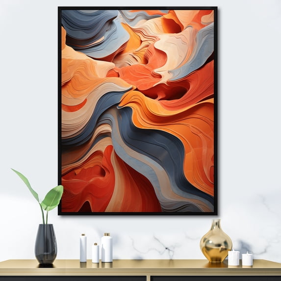 Designart "Aerial Dance Over the Desert IV" Landscape & Nature Floater Framed Canvas Print