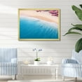 thumbnail image 1 of Designart "Aerial Majesty Tropical Beach Waves II" Beach Framed Wall Art Decor - Coastal Beige Beach & Ocean Entryway Framed Wall Art, 1 of 6