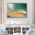 thumbnail image 1 of Designart "Aerial View Green Coastal Waves II" Beach Framed Wall Art Decor - Coastal Beige Beach & Ocean Bedroom Framed Canvas Wall Art, 1 of 6