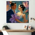thumbnail image 1 of Designart "Affectionate Mexican Couple s Beauty III" Romantic Metal Art Living Room, 1 of 5