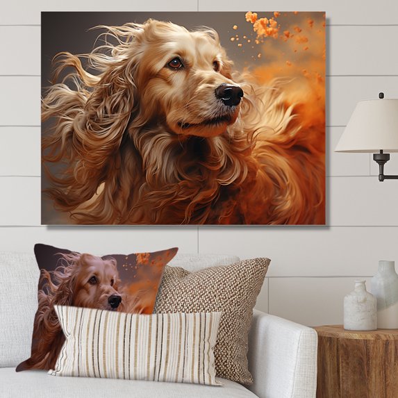 Designart "Afghan Hound In The Breeze" Animals Dog Wall Art Prints
