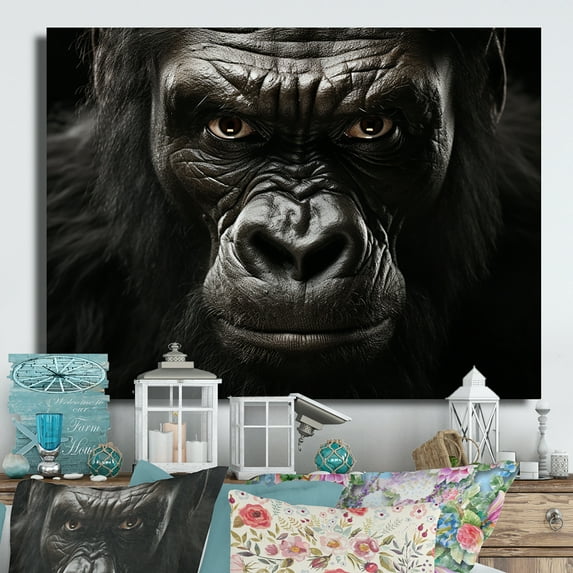 Designart "Africa Apes Grandeur" Animals Metal Wall Art Prints