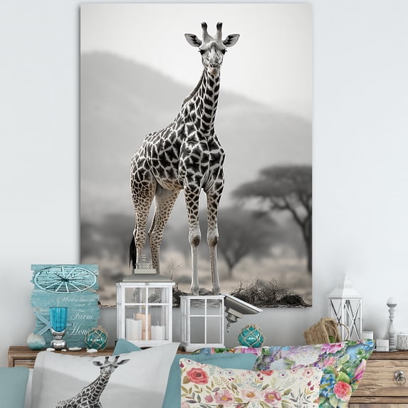Designart "Africa Giraffes gracefulness I" African Wall Art Living Room