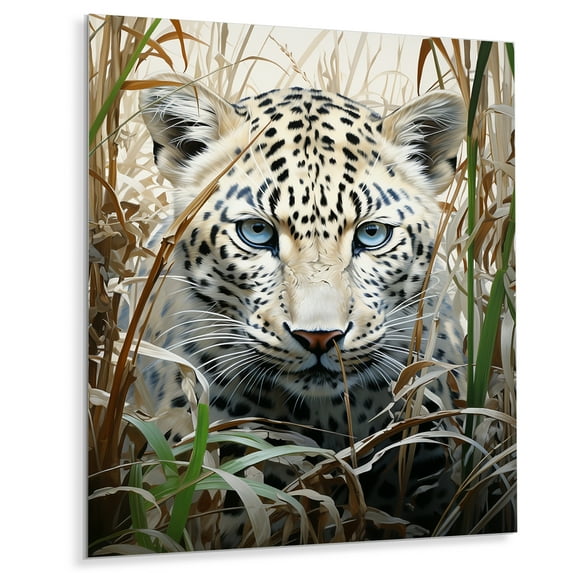 Designart "Africa Leopards SBlueth" African Metal Art Living Room