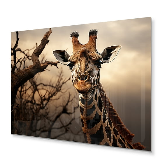 Designart "Africa Longnecks Lofty Aura" Animals Metal Wall Decor