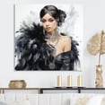 thumbnail image 1 of Designart "African American Woman Portrait Jazz Age Elegance I" Fashion Wall Art - Glam Black Fashion Woman Entryway Wall Art, 1 of 6