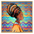 thumbnail image 1 of Designart 'African American Woman Portrait with Turban IV' Modern Framed Canvas Wall Art Print, 1 of 5