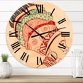 thumbnail image 1 of Designart 'African American Woman With Turban Ii' Modern Wall Clock, 1 of 5