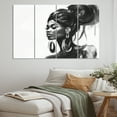 thumbnail image 1 of Designart "African American Woman in Black and White I" Portrait Art Living Room Set, 1 of 5
