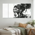 thumbnail image 1 of Designart "African American Woman in Black and White I" Portrait Art Living Room Set, 1 of 5