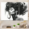thumbnail image 1 of Designart "African American Woman in Black and White III" Portrait Wall Art Prints Set, 1 of 5