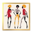 thumbnail image 1 of Designart 'African American Women Silhouettes Red and Yellow I' Modern Framed Art Print, 1 of 1