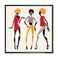 thumbnail image 1 of Designart 'African American Women Silhouettes Red and Yellow I' Modern Framed Canvas Wall Art Print, 1 of 5