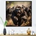 thumbnail image 1 of Designart "African Apes Sprinting" Animals Floater Framed Wall Art Living Room, 1 of 7