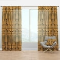 thumbnail image 1 of Designart 'African Decorative Shapes Pattern' Tropical Curtain Panel, 1 of 4