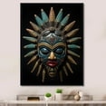 thumbnail image 1 of Designart "African Ethnic Bamileke Facepiece" African Tribal Floater Framed Wall Decor, 1 of 7