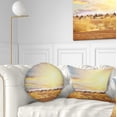 thumbnail image 1 of Designart African Huts under Colorful Sky - Landscape Printed Throw Pillow - 12x20, 1 of 5