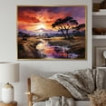 thumbnail image 1 of Designart "African Plains Twilight" African Floater Framed Wall Art Living Room, 1 of 7