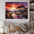 thumbnail image 1 of Designart "African Plains Twilight" African Wall Art Living Room, 1 of 5