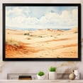 thumbnail image 1 of Designart "African Sand Dunes Desert Landscape V" Landscapes Framed Wall Art Decor - Global Yellow Desert Bedroom Framed Canvas Wall Art, 1 of 6