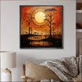 thumbnail image 1 of Designart "African Savannah Charm IV" African Floater Framed Wall Art Print, 1 of 7