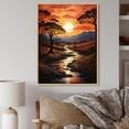 thumbnail image 1 of Designart "African Savannah Charm VII" African Floater Framed Wall Art Print, 1 of 7