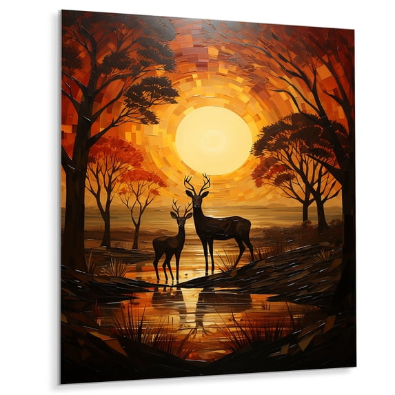 Designart "African Savannah Euphony IV" African Metal Wall Art