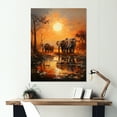 thumbnail image 1 of Designart "African Savannah Euphony V" African Art Metal Art Print, 1 of 1