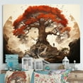 thumbnail image 1 of Designart "African Scarlet Tree" African American Wall Art Print, 1 of 5