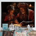 thumbnail image 1 of Designart "African Timeless Knowledge" African Floater Framed Wall Art Living Room, 1 of 7