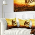 thumbnail image 1 of Designart African Tree Silhouette - Landscape Photo Throw Pillow - 16x16, 1 of 5