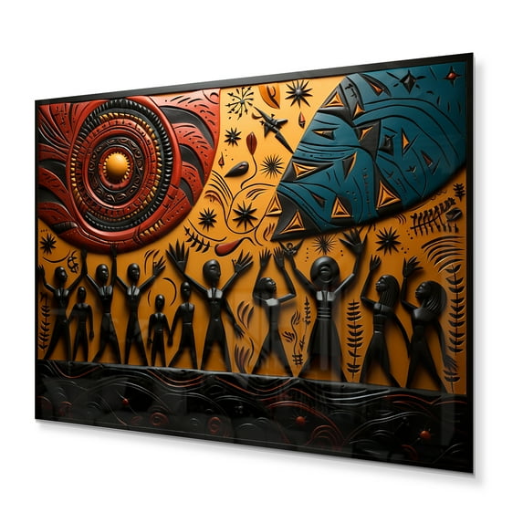 Designart "African Tribal flow IX" African Tribes Metal Wall Art Prints