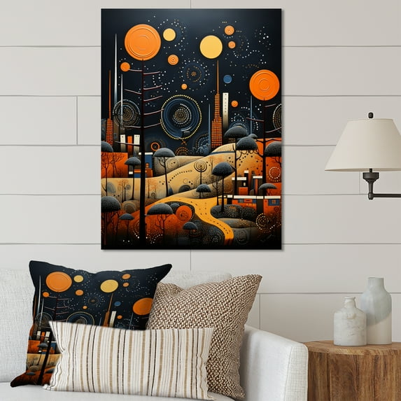 Designart "African Tribal flow Pastoral III" African Tribal Metal Wall Decor