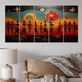 thumbnail image 1 of Designart "African Tribal flow VI" African Tribes Metal Wall Decor Set, 1 of 5