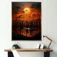 thumbnail image 1 of Designart "African Tribal flow XVI" African Tribes Floater Framed Wall Art Print, 1 of 7