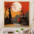 thumbnail image 1 of Designart "African Woman'S Poetic Reflections" African American Art Floater Framed Wall Art Living Room, 1 of 5