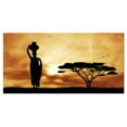 thumbnail image 1 of Designart 'African Woman and Lonely Tree ' African Landscape Canvas Art Print, 1 of 3