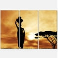 thumbnail image 1 of Designart 'African Woman and Lonely Tree ' African Landscape Canvas Art Print, 1 of 3