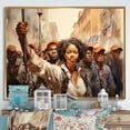 thumbnail image 1 of Designart "Afro-American Creation Potent" African American Floater Framed Canvas Print, 1 of 7