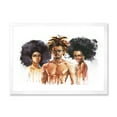 thumbnail image 1 of Designart 'Afro American Fashion Portraits' Glam Framed Art Print, 1 of 4
