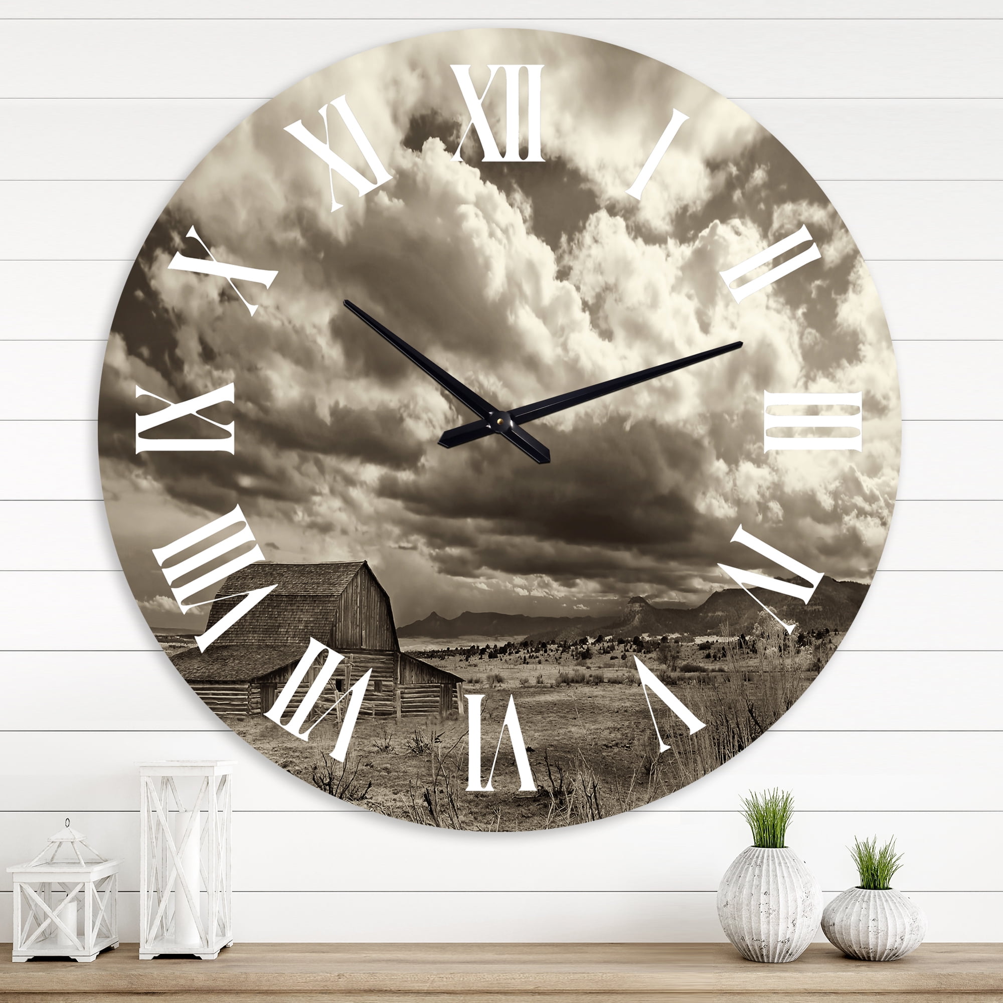 Designart 'After The Rain On The Prairie' Traditional Wall Clock