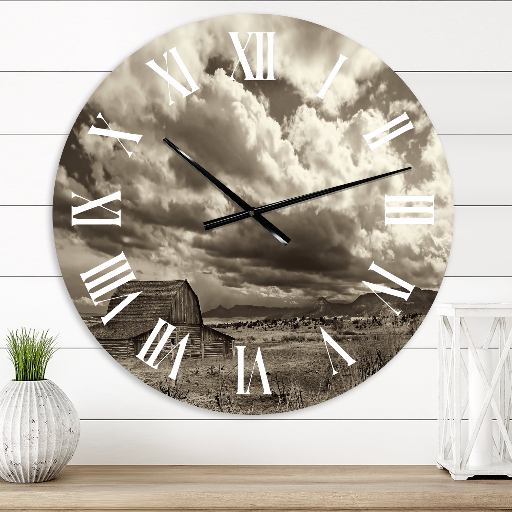 Designart 'After The Rain On The Prairie' Traditional Wall Clock
