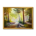 thumbnail image 1 of Designart 'Afternoon Light Through The Forest Trees' Traditional Framed Art Print, 1 of 4