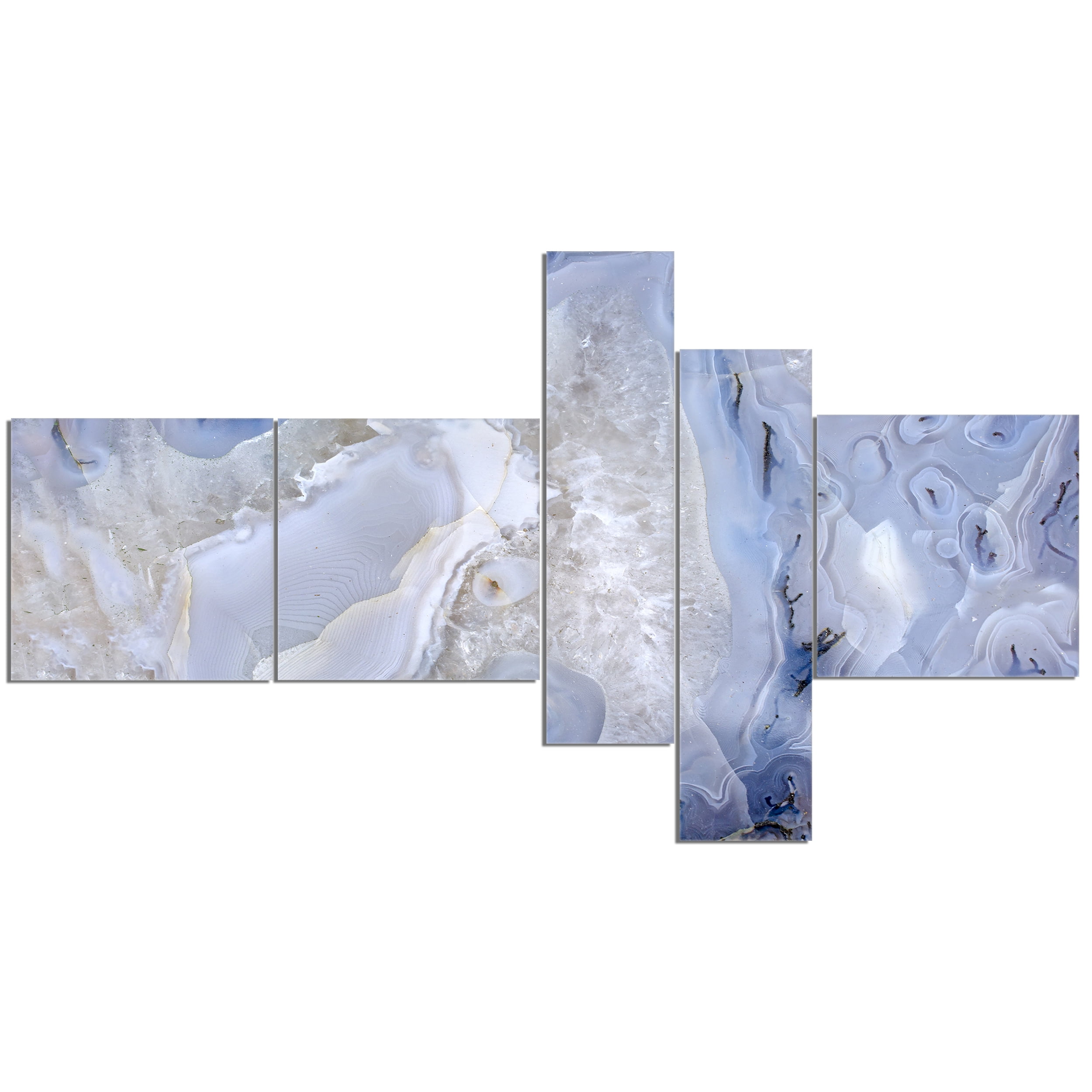 Designart 'Agate Stone Background ' Abstract Canvas Wall Art Print