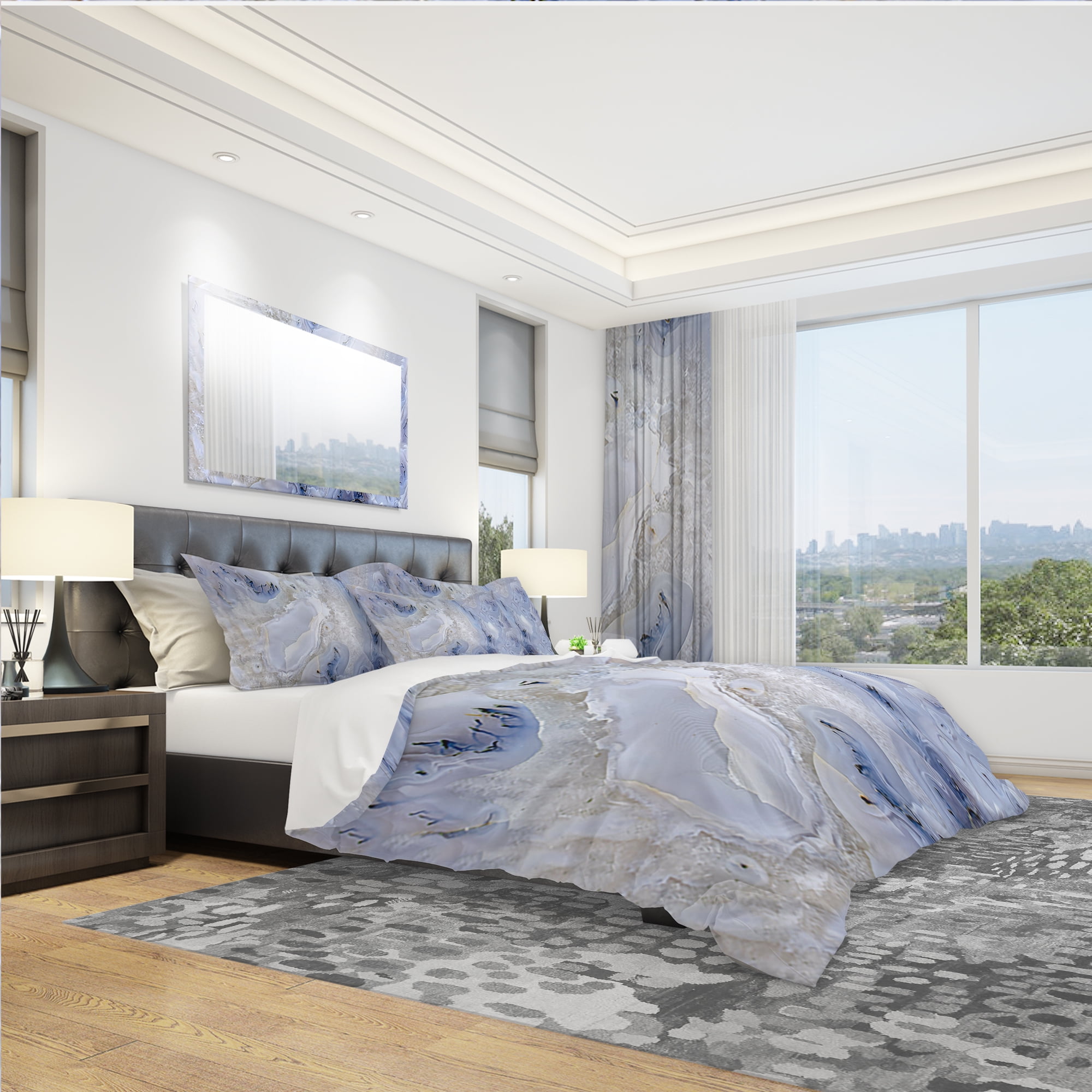 Designart 'Agate Stone Background' Modern & Contemporary Duvet Cover Set